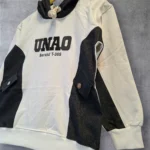 هودی سفید با تیکه دوزی لی/جین سایز 40 تا 65 - تصویر 3