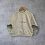 بلوز نقلی باکسی طرح پیس  Peace دورس پنبه 9 ماه تا 3 سال