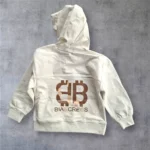 هودی سفید چاپی طرح BB دورس دو نخ پنبه سایز 40 تا 65 - تصویر 2