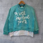 بلوز باکسی گردن بندی تیکه دوزی سفید  زنجیر دار سایز 55 تا 70 - تصویر 3