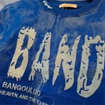 بلوزطرح Band دورس پنبه سفید/آبی آسمانی/آبی تیره 55/60/65 - تصویر 4