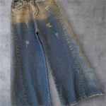 شلوار شافل تینت کثیف شور جین پنبه  سایز 75 تا 100 کد 2214 - تصویر 2