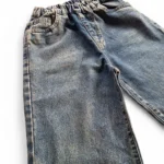 شلوار نیم بگ تینت کثیف شور جین پنبه کد 2840 سایز 85 تا 100 - تصویر 2