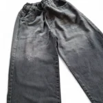 شلوار ذغالی طوسی جین پنبه بگ کد 2231 سایز 75 تا 100 - تصویر 2