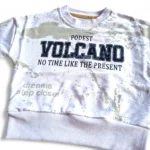 بلوز دورس پنبه یک رو نقلی آبی/طوسی/سفید Volcano سایز 6 ماه تا 3 سال - تصویر 5