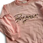 بلوز مروارید دوزی لاکرا دو نخ کد 255 سایز 4 تا 8 سال باکسی - تصویر 4